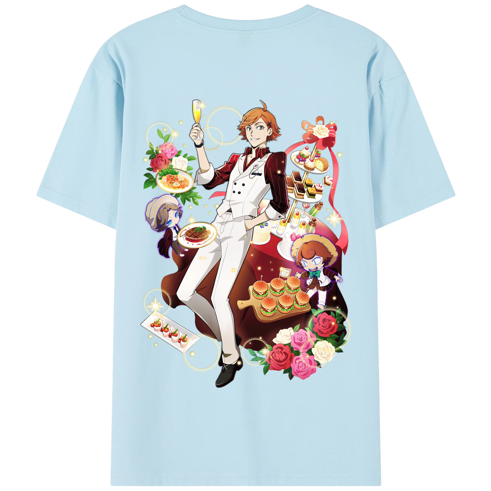 （画像用） 文豪ストレイドッグス Bungo Stray Dogs 綿100％半袖Tシャツ（背面プリント）